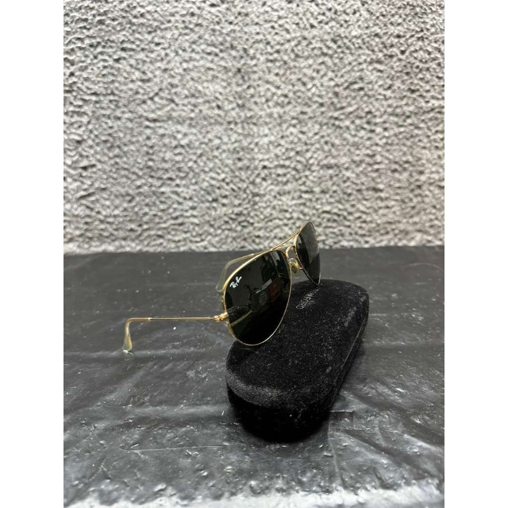 Vintage Ray-Ban RB3025 Aviator Large Metal Sunglasses Gold Green Unisex 58-14 3N